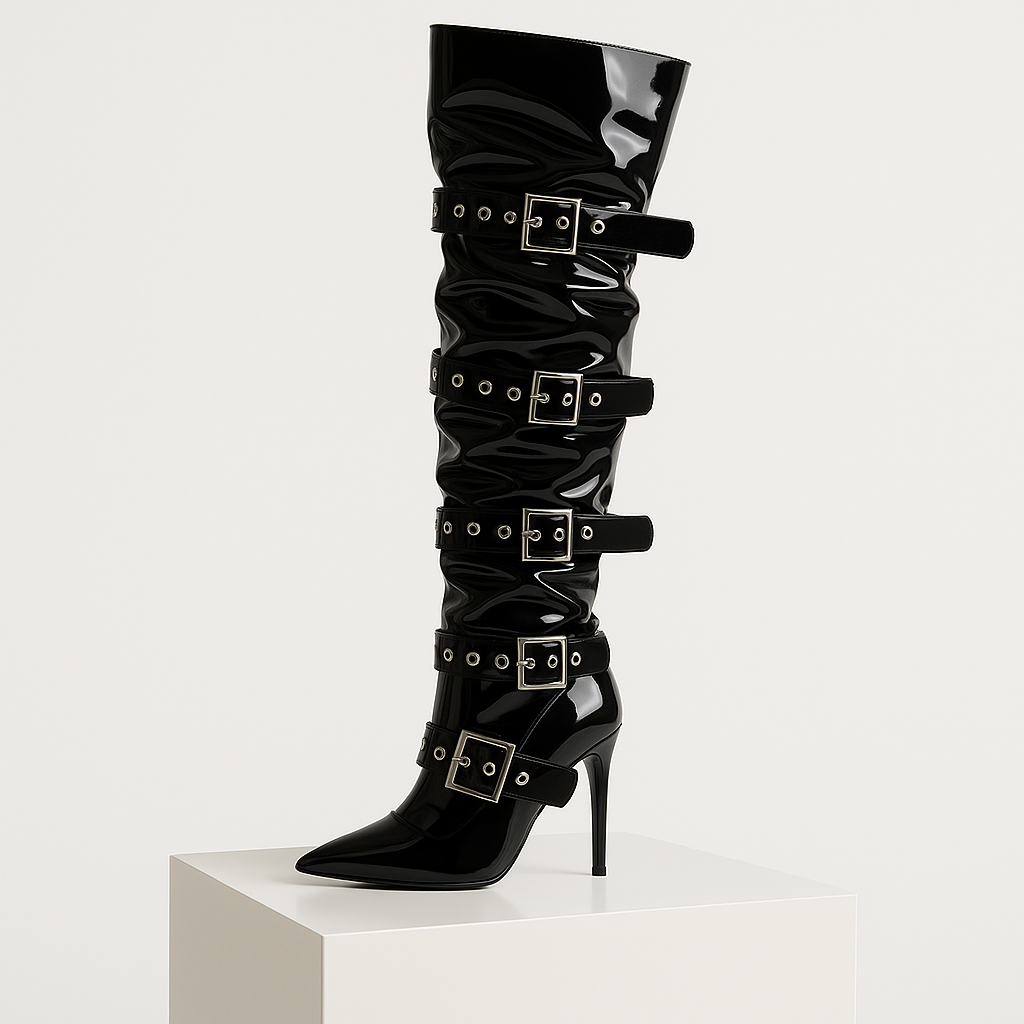 Hottie Buckle Up Over-The-Knee Boots